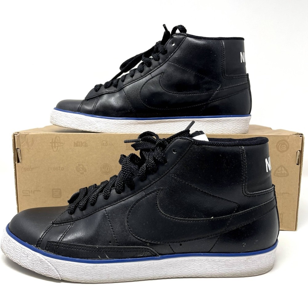 Nike Blazer High Sneakers Black/Blue Retro Streetwear 315877 006 2009 Sz 11 Read